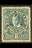 1911-16 8c Greenish-blue Prince George, SG 123a, Fine Mint, Well Centered. For More Images, Please Visit... - Other & Unclassified