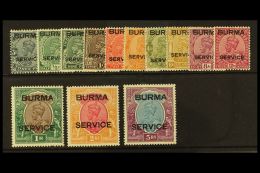 1937 Officials Set To 5r, SG O1/13, Very Fine Mint. (13) For More Images, Please Visit... - Birmania (...-1947)