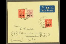 CYRENAICA 1949 Airmailed Cover To French Zone, Germany, Franked KGVI 1d X2 & 6d "M.E.F." Ovpts, SG M11, M16,... - Africa Orientale Italiana