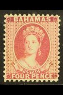 1882 4d Rose "Chalon", CA Wmk, Perf 12, SG 41, Very Fine Mint, Signed Holcombe. Pretty Stamp With Good Colour. For... - Autres & Non Classés