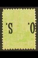 SOUTH AUSTRALIA OFFICIAL 1899-01 ½d Yellow- Green With "O.S." INVERTED, SG O80a, Lightly Hinged Mint,... - Altri & Non Classificati