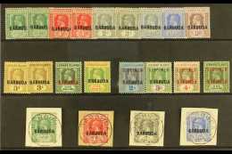 BARBUDA 1922 INTERESTING GROUP Of KGV Mint & Used Issues On A Stock Card. Includes Script CA Wmk Set To 6d,... - Altri & Non Classificati