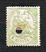 SPAGNA 1873 - Telegrafos - Alegoria De La Justicia - 1 Pta. Verde - Edi:ES 150T - Usados