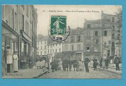 CPA 16 - Belle Animation Place De La Fontaine Et Rue Frileuse GENTILLY 94 - Gentilly