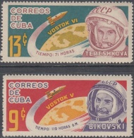 1964.73 CUBA MNH 1964. Ed.1070-71. MNH COSMOS ASTRONAUTICA. COSMONAUTAS - Ongebruikt