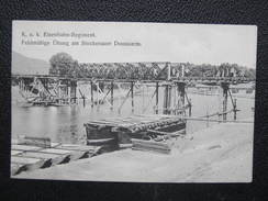 AK KORNEUBURG - STOCKERAU Stockerauer Donauarm Eisenbahnregiment Ca.1915 // D*22883 - Korneuburg