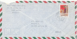 Portugal Air Mail Cover Sent To Denmark 1982 Single Franked (the Cover Is Damaged At The Top) - Lettres & Documents