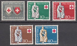 Switzerland 1957 Full Set, Mint No Hinge Sc# B262-B266 - Unused Stamps