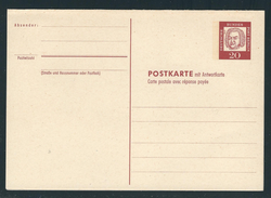 Postkarte Mit Anhängendem Antwortteil MiNr. P 61 20/20 Pf Rot, Ungebraucht - Postales - Nuevos