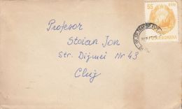 56514- REPUBLIC COAT OF ARMS, STAMP ON COVER, 1967, ROMANIA - Storia Postale