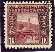 BOSNIA & HERZEGOVINA 1906 1 Kr . Perforated 9¼ Used. Michel 42C, SG 199B - Bosnie-Herzegovine