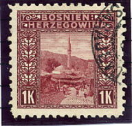 BOSNIA & HERZEGOVINA 1906 1 Kr . Perforated 9¼ Used. Michel 42C, SG 199B - Bosnia Herzegovina