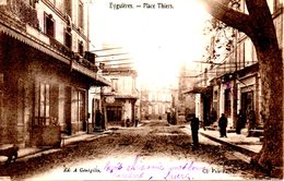 FRANCE. Carte Postale écrite. Place Thiers. - Eyguieres