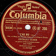 78 T - 25 Cm - état TB - Georges ULMER - J'AI BU - GOUT DE MIEL - 78 T - Discos Para Fonógrafos