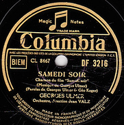 78 T - 25 Cm - état TB - Georges ULMER - SAMEDI SOIR - NICOLE - 78 T - Disques Pour Gramophone