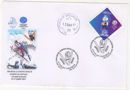 EYOF 2017 ERZURUM EUROPEAN YOUTH OLYMPIC WINTER FESTIVAL FIRST DAY  COVER - Lettres & Documents