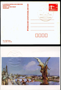 DDR Privat-Postkarte PP19 B1/006-1a Farbausfall BLINDDRUCK Sonderstempel 1987 - Privé Postkaarten - Gebruikt