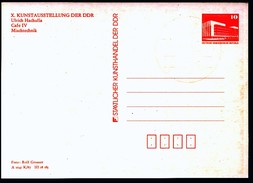 DDR Privat-Postkarte PP19 B1/012-1a Farbausfall BLINDDRUCK Sonderstempel 1987 - Cartes Postales Privées - Oblitérées