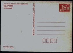 DDR Privat-Postkarte PP20 B1/002-1a Farbausfall BLINDDRUCK Sonderstempel 1987 - Private Postcards - Used