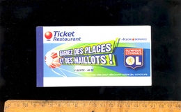 Carnet De 17 Chèques Ticket Restaurant Accor Credit Lyonnais 2006 / Jeu OL Olympique Lyonnais Foot - Chèques & Chèques De Voyage