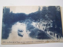 Cp1107 Tom9  LA VARENNE CHAMPIGNY Les Bords De La Marne Le Quai Champignolle Animée - Champigny