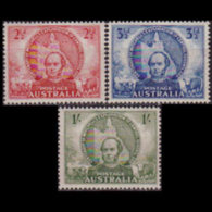 AUSTRALIA 1946 - Scott# 203-5 Sir Mitchell Set Of 3 LH - Mint Stamps