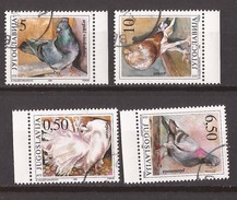 1990  2425-28  FAUNA BIRDS TAUBENRASSE  WWF   JUGOSLAVIJA JUGOSLAWIEN    USED - Gebraucht