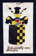 Policzansky Von Policzan - Policzansky Von Policzan Böhmen Manuskript Wappen Adel Coat Of Arms Heraldry Heral - Estampes & Gravures