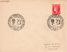 Com. Premier Service Postal Par Ballon - Paris 23/9/46 - Moulin - Commemorative Postmarks
