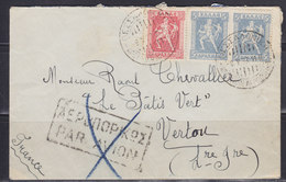 Greece 1933 Air Mail (Airmail) Letter From Thessaloniki To Paris - Verton Via Zemun (Yugoslavie) - Covers & Documents