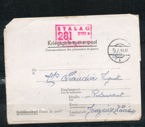 Carte Lettre De Prisonnier. Stalag  XVII B. 281 GERPRUFT. 1943 - Guerra De 1939-45