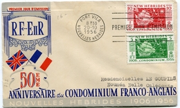 1 Ier Jour émission Du 20/10/1956 Sur Enveloppe Voyagée Arrivée NOUMEA - Briefe U. Dokumente