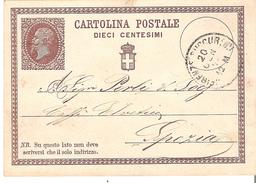 CARTOLINA POSTALE DIECI CENTESIMI Con Obliterazione FIRENZE 20 GEN 76 Per La Spezia - Ganzsachen