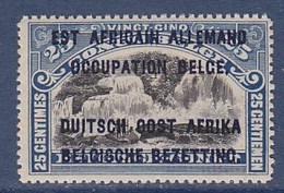= Timbre Congo Belge Surchargé Est Africain Allemand Occupation Belge Timbre Neuf 25 Centiemen Bleu - Colonie: Afrique Orientale