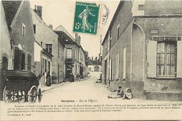 -dpts Div.-ref- MM861- Yonne - Sergines - Rue De L Eglise - Carte Bon Etat - - Sergines