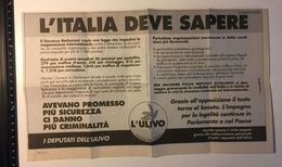 Politica - L'ulivo - Pubblicità Da Quotidiano - 39522 - Sonstige & Ohne Zuordnung