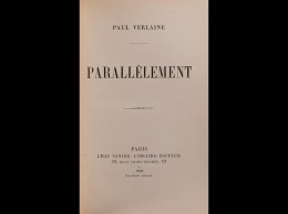 Paul VERLAINE - Parallèlement. - Ohne Zuordnung