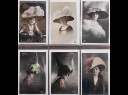 MODE, Costumes, Chapeaux. Ensemble 384 Cartes Postales, - Non Classés