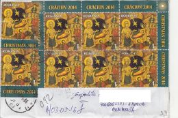 56538- CHRISTMAS, JESUS' BIRTH, JESUS CRUCIFIXION, STAMP ON REGISTERED COVER, 2016, ROMANIA - Brieven En Documenten