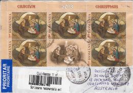 56539- CHRISTMAS, JESUS' BIRTH, FLOWERS, CLOCKS, STAMP ON REGISTERED COVER, 2016, ROMANIA - Cartas & Documentos