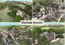 CPSM Souvenir De Chailland Vues Multiples Aériennes - Chailland