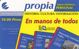PR-004 TARJETA DE CUBA PROPIA DE $10 DIRECTORIO DE LAS PAGINAS AMARILLAS (NUEVA-MINT) - Kuba