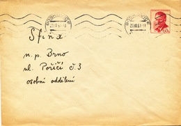 L3477 - Czechoslovakia (1961) Boskovice (Postal Stationery: President Antonin Novotny (1904-1975)), Machine Postmark - Buste