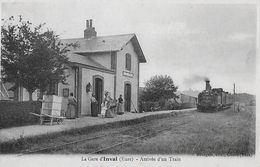NEAUFLES - INVAL &rarr; La Gare D'Inval, Arrivée D'un Train, Ca.1910 - Les Andelys