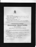 Baatard Née Cambier °1829 Lens +1917 Soignies Carrières SAvoye Forgeur Van Den Hove D'Ertsenryck Cossée De Maulde Gillis - Obituary Notices