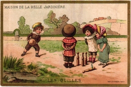 3 Cards C1900 Pub Belle JARDINIERE Imp Testu  Paradis De Dames ChocDevinck  Jeu De Quilles  Kittles  Kegelspel Keglen - Sonstige & Ohne Zuordnung