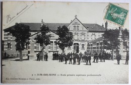 CPA 10 Bar Sur Seine école Primaire Supérieure Professionnelle Animée 1908 - Bar-sur-Seine