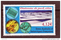 TAAF 338 Diatomées Flore Antactique  Neuf ** MNH Sin Charmela Faciale 4.12 - Ungebraucht