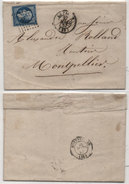 Lettre (LAC) Adressée De LE VIGAN (Gard) A MONTPELLIER  - PC 3578  Sur Yvert 14  (95677) - 1849-1876: Période Classique