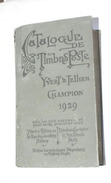 FRANCE - LE CATALOGUE DES TIMBRES POSTE YVERT & TELLIER CHAMPION DU 1929 - Frankrijk
